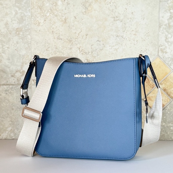 Michael Kors Jet Set Travel Small Shoulder Crossbody Bag Denim - Picture 5 of 16